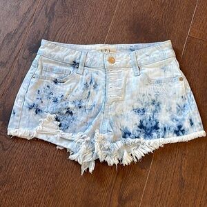 L.t.j. Blue Tie Dye Jean Shorts Size XS